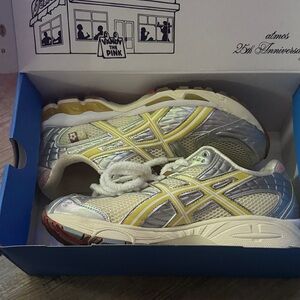Asics Athletic Shoes - Yellow, Silver, Cream